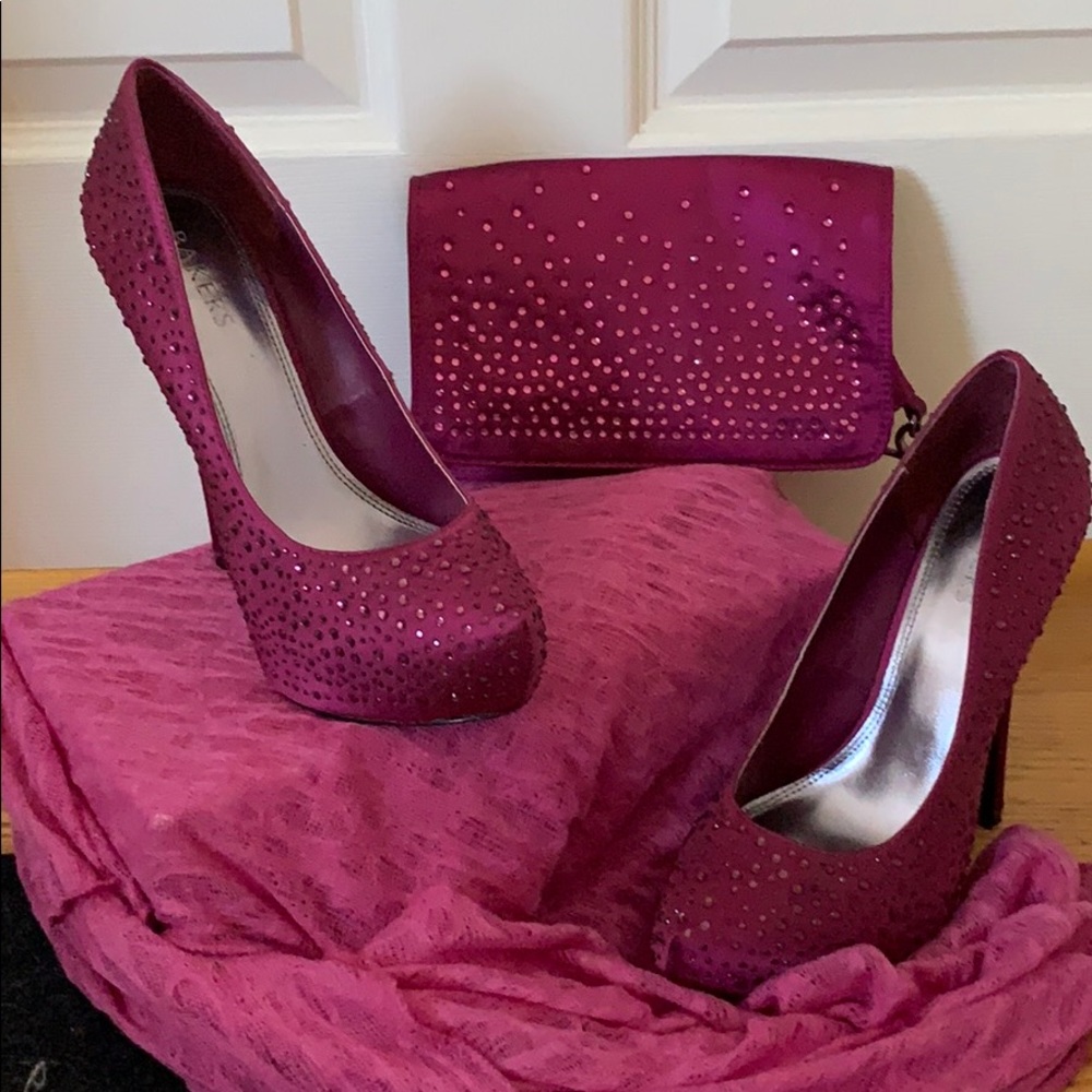 Bakers Studded Heels and Hand Bag